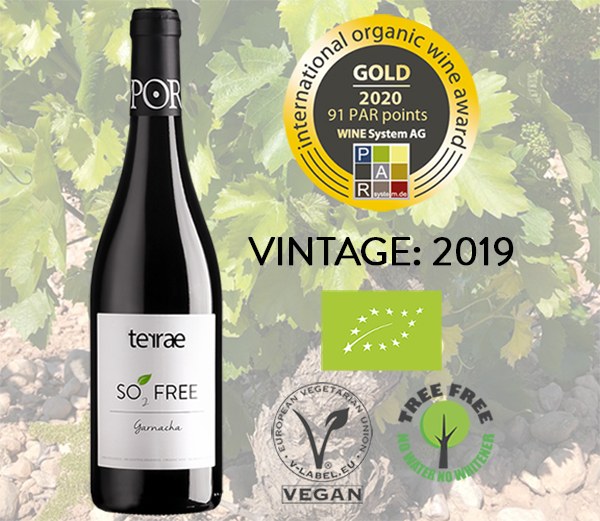 OUR ORGANIC GARNACHA WITHOUT ADDED SULPHITES RECEIVES A NEW GOLD MEDAL IN GERMANY'