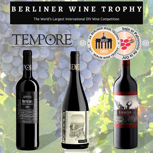 BERLINER WINE TROPHY NOS PREMIA CON TRES NUEVOS OROS PARA NUESTROS VINOS ECOLÓGICOS'