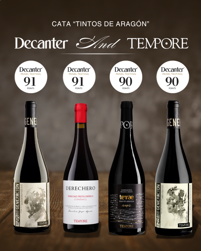 Bodegas Tempore brilla en la cata "Tintos de Aragón" de Decanter'