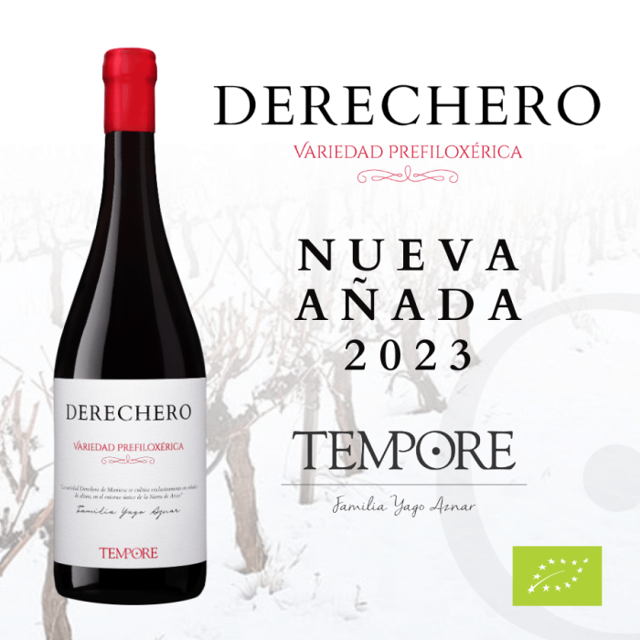 DERECHERO DE MUNIESA, LA GRAN APUESTA DE BODEGAS TEMPORE POR UNA VARIEDAD PREFILOXÉRICA MINORITARIA Y UN VINO ÚNICO EN EL MUNDO '