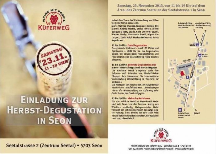 KÜEFERWEG - TEMPORE AUTUMN TASTING IN SWITZERLAND'