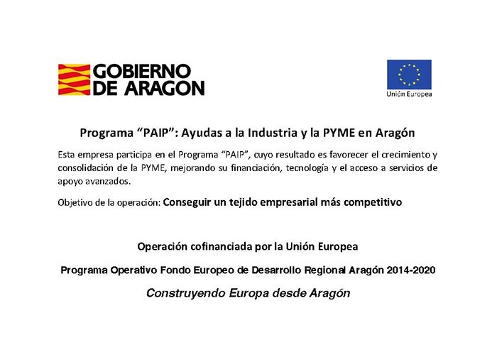 PROGRAMA PAIP: AYUDAS A LA INDUSTRIA Y A LA PYME EN ARAGÓN'