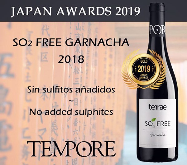 SO₂ FREE 2018 (VINO ECOLÓGICO DE GARNACHA, SIN SULFITOS AÑADIDOS) TRIUNFA EN JAPÓN'