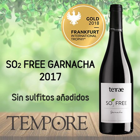 FRANKFURT INTERNATIONAL TROPHY PREMIA A NUESTRO VINO ECOLÓGICO SO₂ FREE GARNACHA 2017 CON UNA MEDALLA DE ORO!'