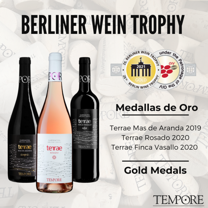 3 MEDALLAS DE ORO PARA TERRAE EN BERLINER WEIN TROPHY 2021'