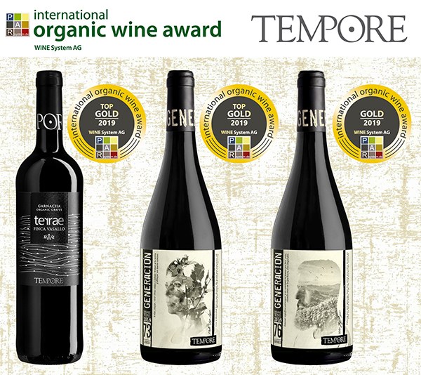 2 GRANDES OROS Y 1 ORO PARA NUESTROS VINOS ECOLÓGICOS DE GARNACHA Y TEMPRANILLO'