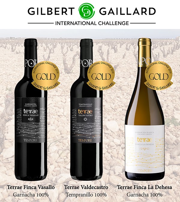 3 VINOS ECOLÓGICOS DE BODEGAS TEMPORE RECIBEN MEDALLAS DE ORO EN EL CONCURSO GILBERT&GAILLARD'