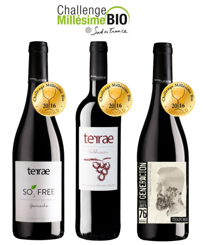 3 GOLD MEDALS FOR OUR WINES! SO2 FREE GRENACHE, VALDECASTRO TEMPRANILLO Y GENERACIÓN 76 TEMPRANILLO'