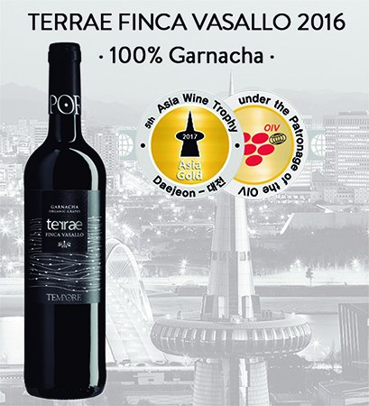 TERRAE FINCA VASALLO, VINO ECOLÓGICO 100% GARNACHA, RECIBE UN NUEVO PREMIO!'