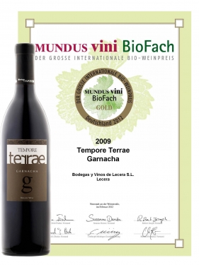 MEDALLA DE ORO PARA TERRAE GARNACHA 2009 EN BIOFACH 2012 05.03.2012'