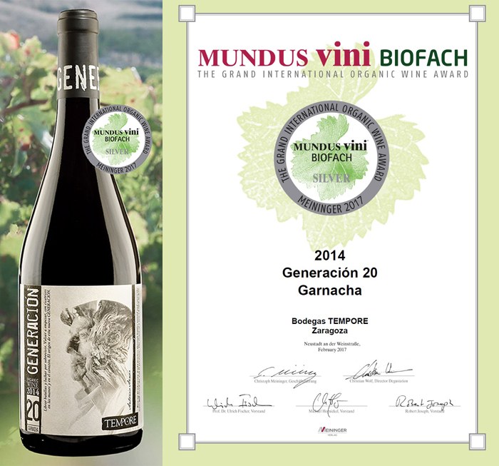 FIRST MEDAL OF THE YEAR FOR BODEGAS TEMPORE: GENERACIÓN 20 GARNACHA!!!'