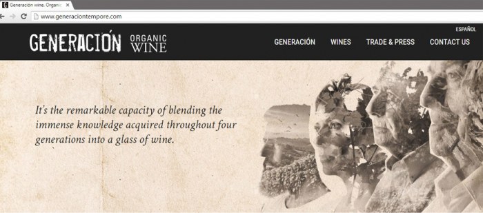 GENERACIÓN TEMPORE NEW WEBISTE LAUNCH: GRENACHE AND TEMPRANILLO'