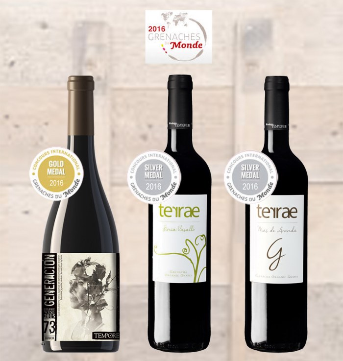 GARNACHAS DEL MUNDO OTORGA A BODEGAS TEMPORE 3 MEDALLAS'